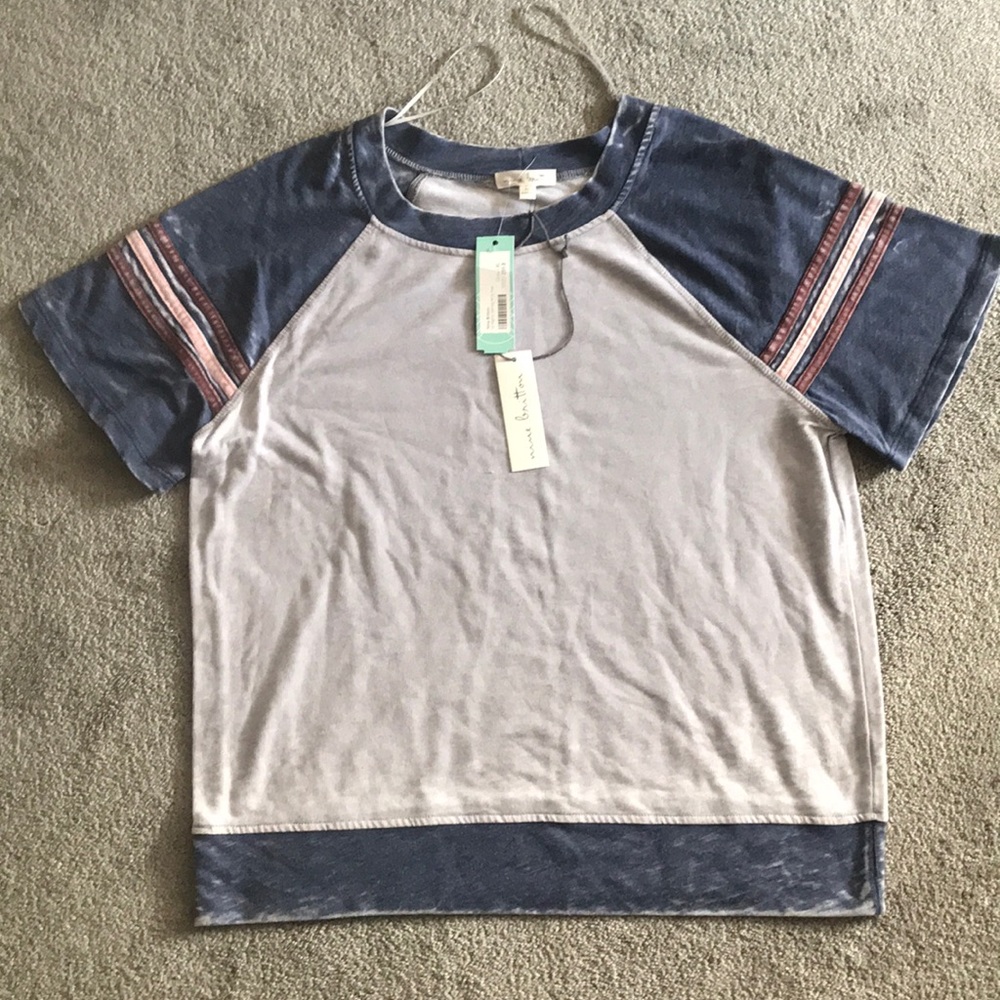 Nine Britton Gregory Varsity Knot Top Grey XL